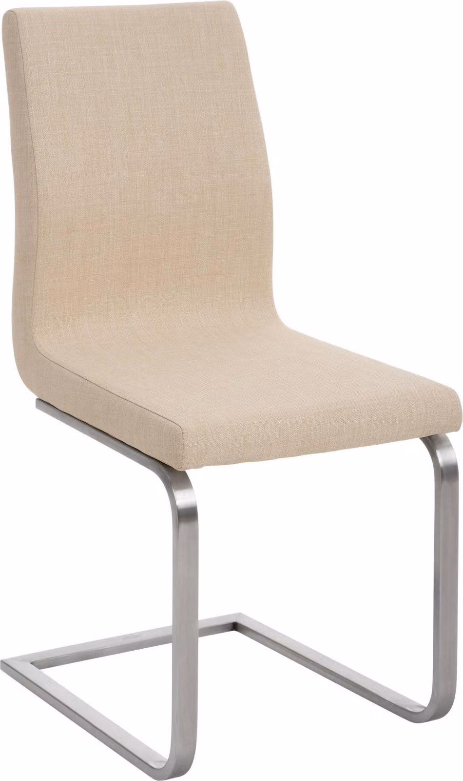 Sedia da pranzo in tessuto - Sedia di design - Elevato comfort di seduta e schienale ergonomico | Colore: crema