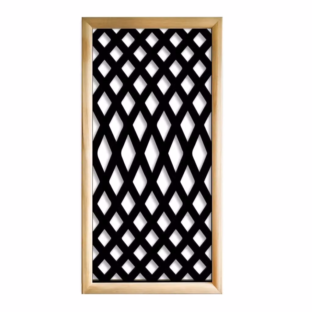 SIVIGLIA Moduli Decorativi Geometrici Moderni in Legno e PVC, Colore Nero, L 73 cm x H 148 cm – 2