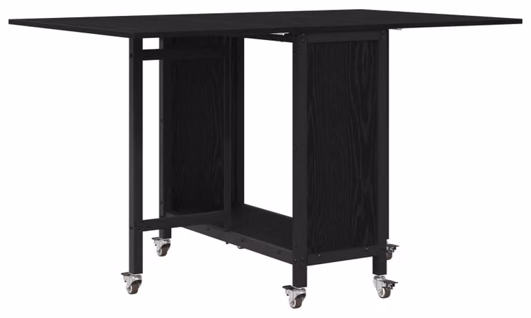 Tavolo da pranzo pieghevole con ruote 130 x 80 x 76,5 cm