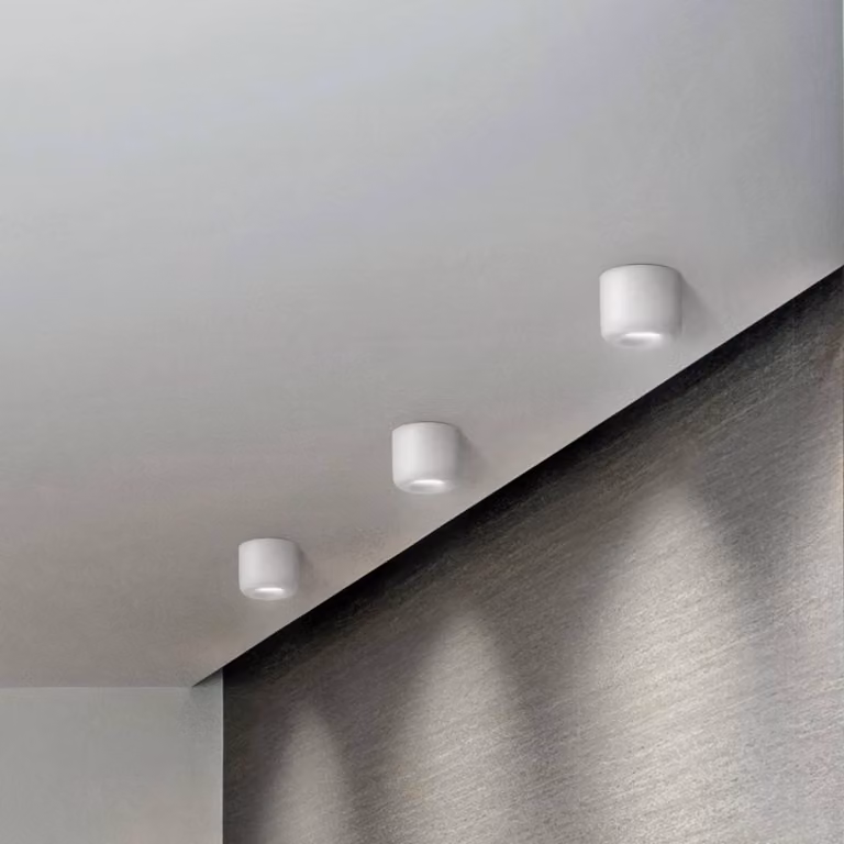 Serien Lighting Plafoniera di design Cavity Ceiling L, dimmerabile, Bianco / Opale, Soggiorno / Sala da pranzo, Alluminio, Design, Plafoniera