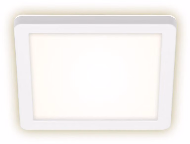 BRILONER FRANKFURT Lampada da parete per esterni a LED, protezione dagli spruzzi d'acqua IP44, effetto retroilluminato, luce bianca neutra, bianco, 19 x 19 x 2,8 cm
