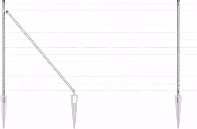 Recinzione da Giardino DESIGN IN in Acciaio Argento, L: 10 m, H: 1,4 m – 1