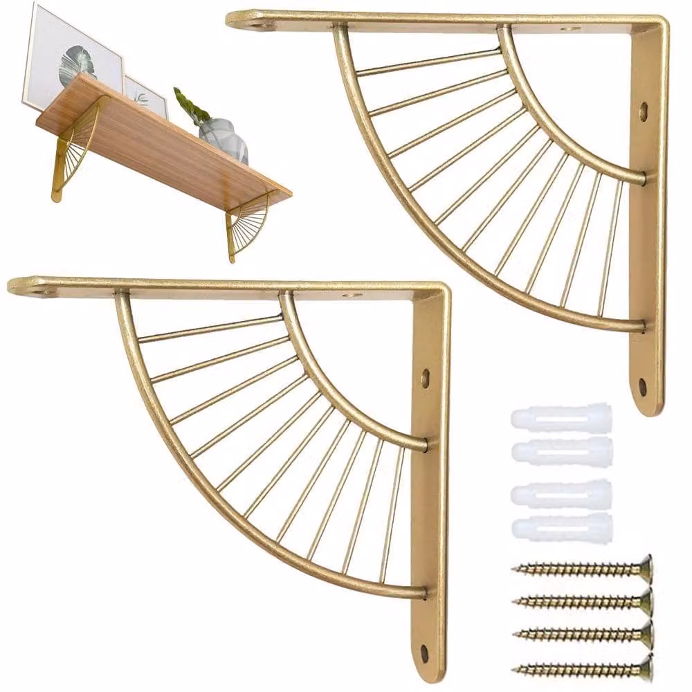 Omgoods - 2 supporti per mensole da parete - Portascope in acciaio inossidabile per cucina e ufficio