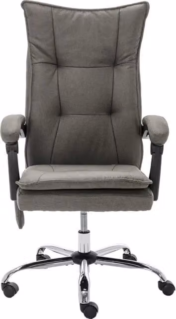 Sedia Massaggiante da Ufficio | Sedia da Gaming Grigia in Tessuto