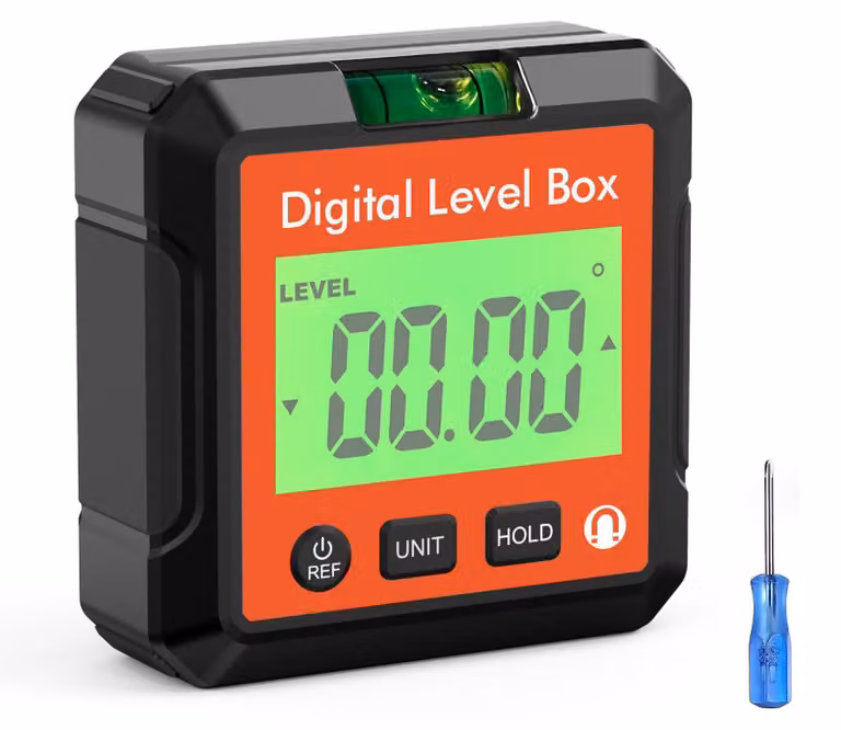 Livella digitale con indicatore angolare, livella digitale con range da 0 a 360° e base magnetica