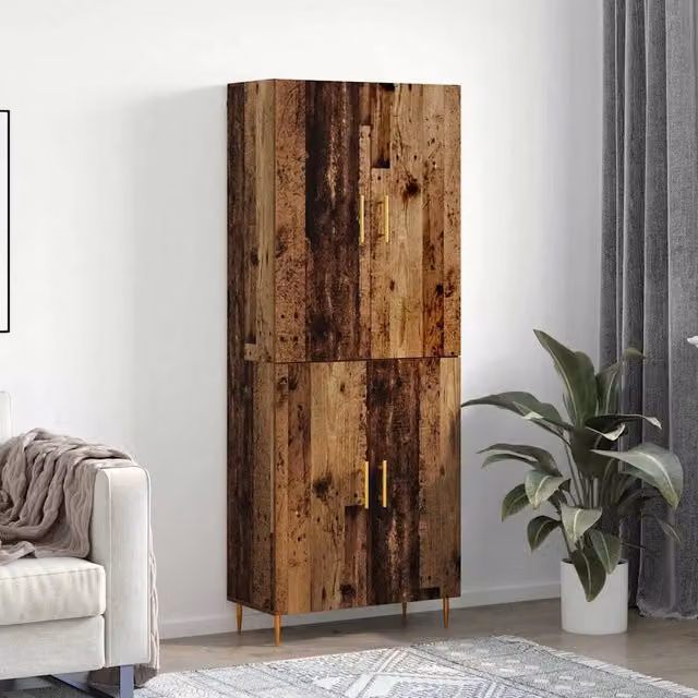 Credenza-Buffet-Armadio da cucina Legno vecchio 69,5 x 34 x 180 cm Legno multistrato 520171