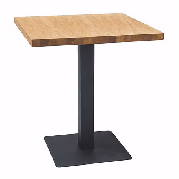 Tavolo da pranzo KYRYLO 1 - 80x80, rovere/nero
