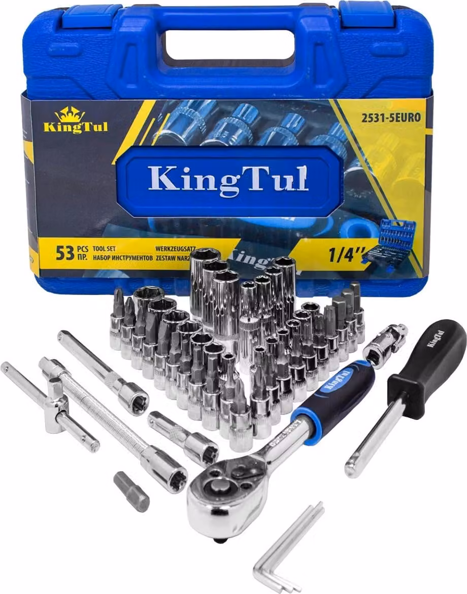 Set di utensili 1/4 di bussola Valigetta da 53 pezzi