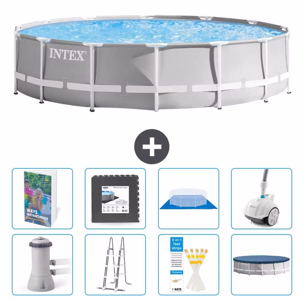 Struttura per piscina a forma di prisma - 427x107 cm - composta da 7 elementi - modello S610