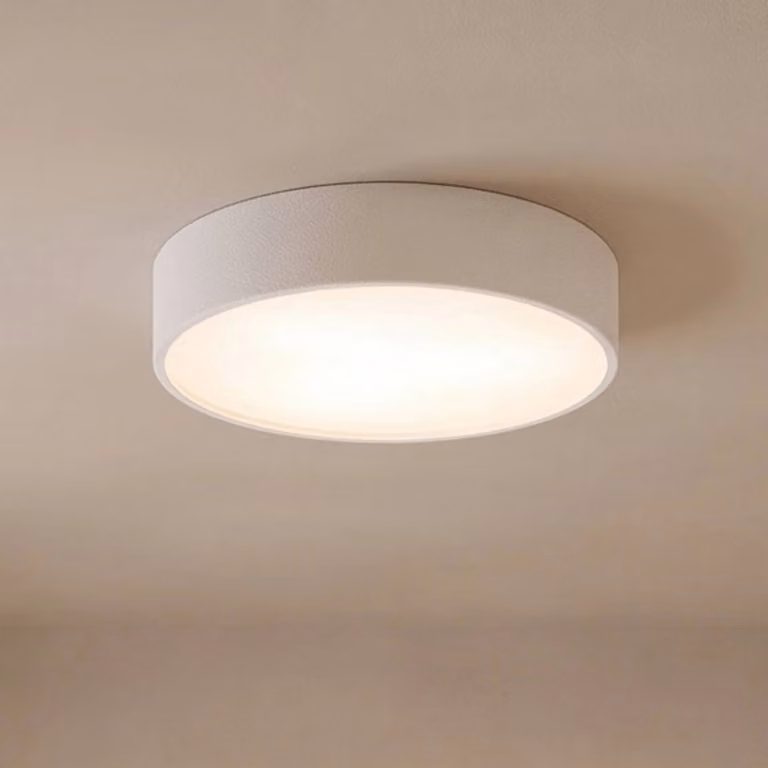 Plafoniera Cleo 400 TEMAR LIGHTING, dimmerabile, Bianco / Opale, Soggiorno / Sala da pranzo, Metallo, Moderno, Plafoniera