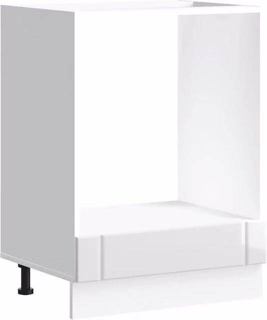 Armadio per forno Lucca bianco lucido con piedini regolabili 60 x 46 x 81,5 cm stile classico in legno ingegnerizzato bianco 02_0050114