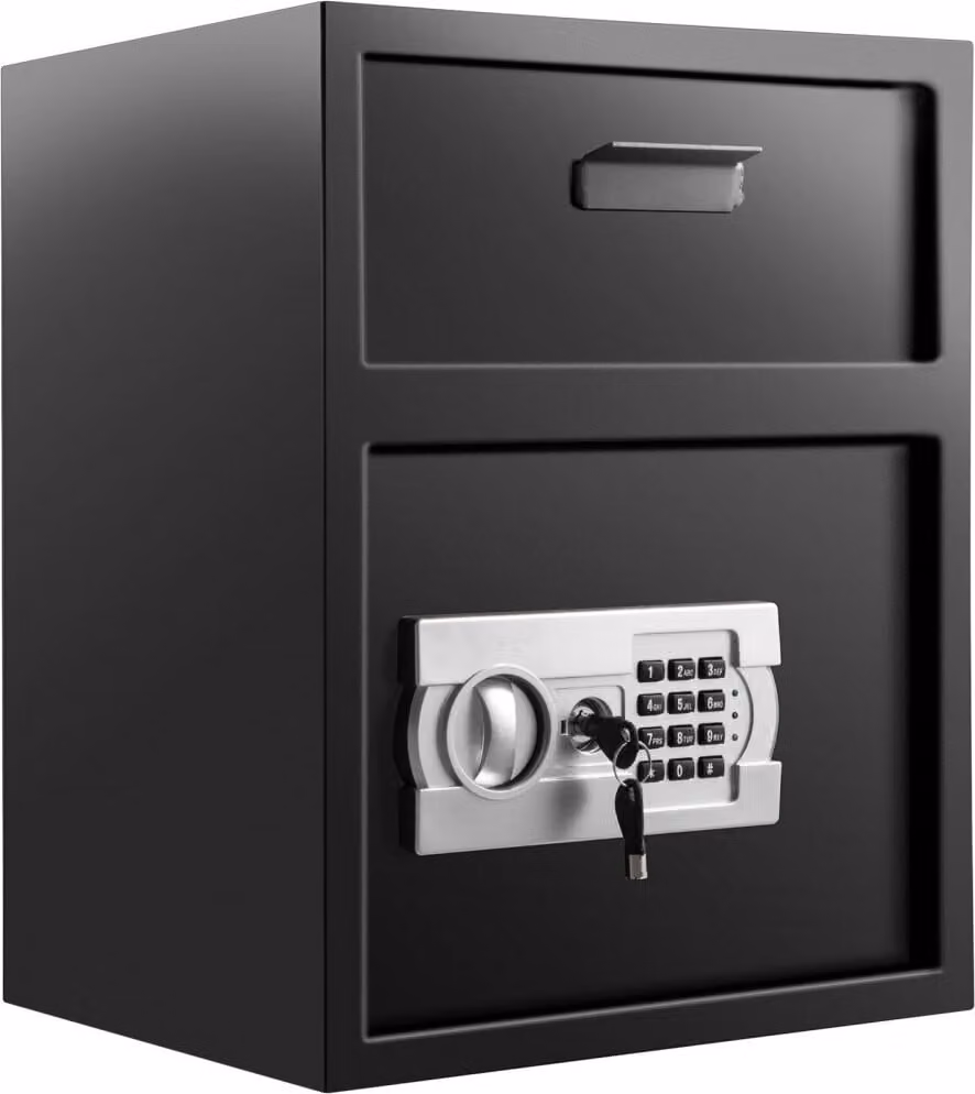 "Cassaforte elettronica di sicurezza per mobili - Cassaforte con serratura a combinazione elettronica - Cassaforte nera per mobili - Robusta cassaforte Acciaio al carbonio - Ignifuga"