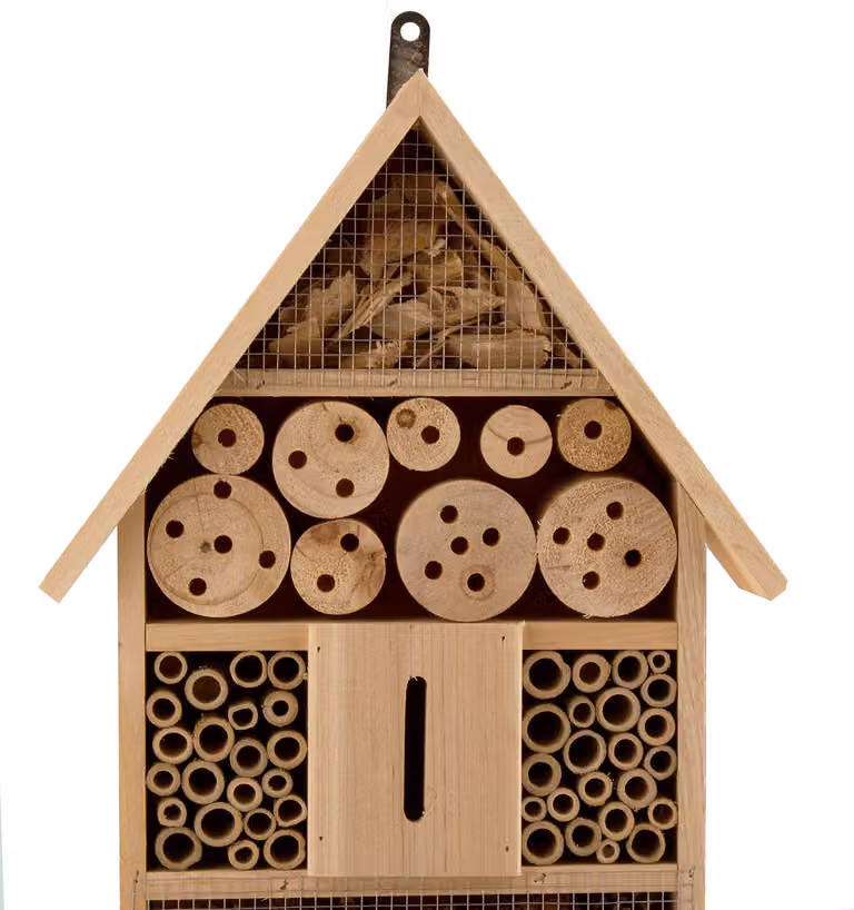Albergo per insetti in legno, ideale per il giardino, per api e farfalle, da utilizzare all'esterno