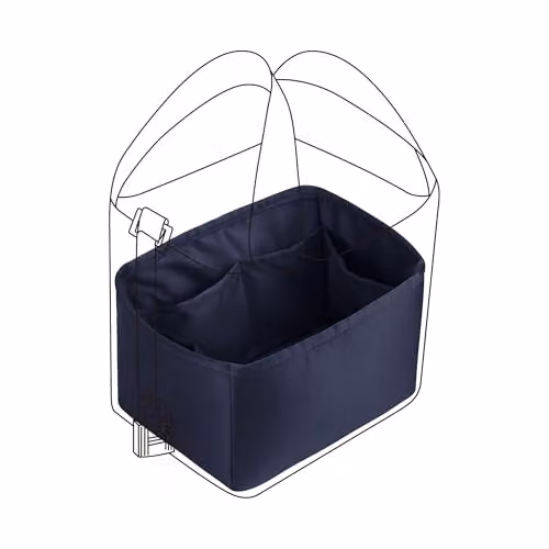 DGAZ Organizer Borsa in Satin per Picotin 22, Inserto Borsa, Blue Nuit