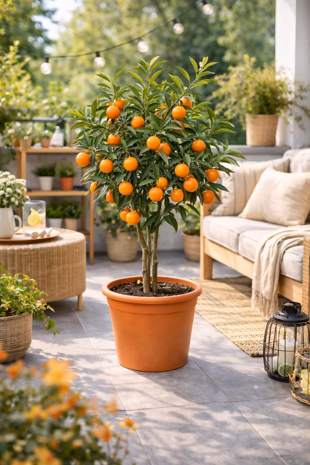 Nova Mandarino senza semi 120–150 cm – Mandarino da giardino, terrazzo e veranda, resistente al freddo in vaso, pianta di agrumi