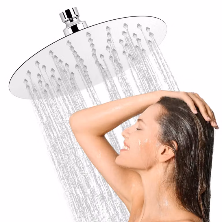 Soffione doccia a pioggia Acciaio inox - Diametro 20,3 cm - Argento - Ultrasottile