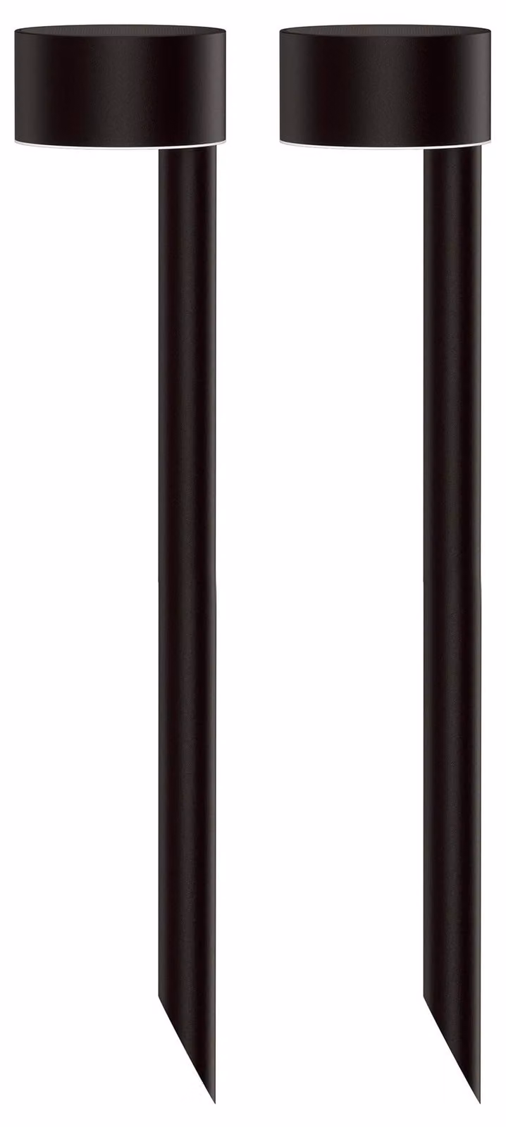 Set di 2 luci solari, luce bianca calda, 30 cm, per uso esterno