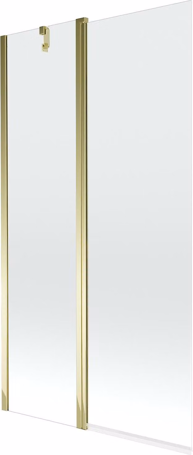 Mexen Flip paravento doccia a 2 ante 100 x 150 cm, trasparente, dorato - 894-100-101-50-00