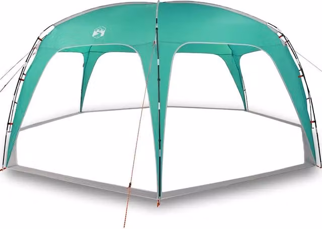 Tenda per feste impermeabile in poliestere e fibra di vetro colore verde mare e turchese L: 695 cm, P: 295 cm, H: 26 cm