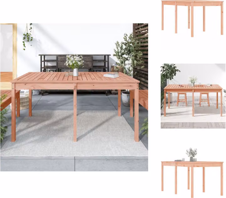 vidaXL Tavolo da giardino 159,5x82,5x76 cm in legno massiccio di abete Douglas - Tavoli da giardino
