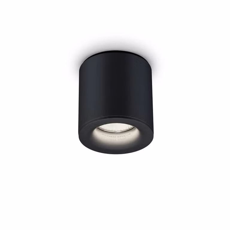 Helestra Lot plafoniera da esterni, IP65, nero Lot, dimmerabile, Nero, Alluminio, Moderno, Plafoniera