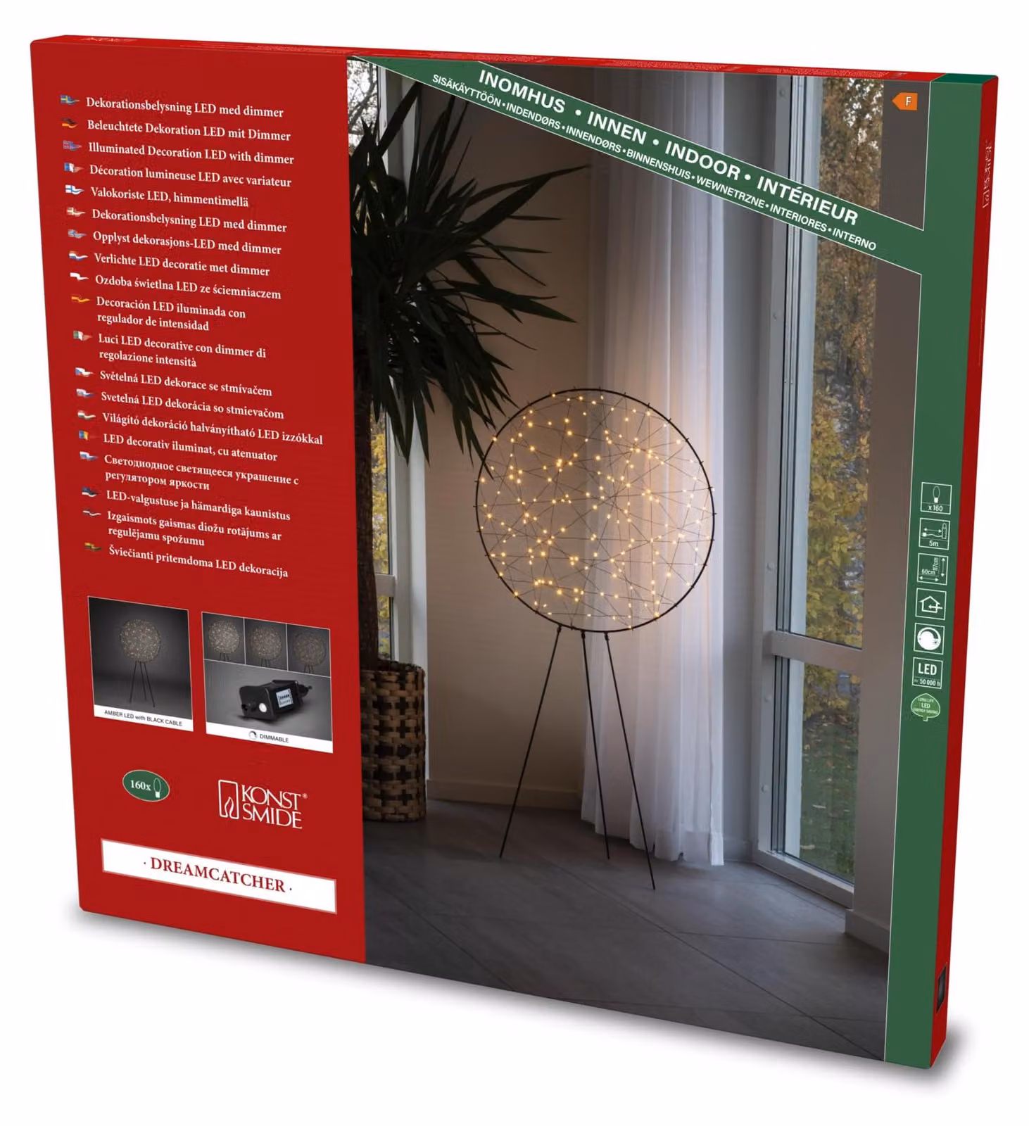LED "Ring" nero, con 160 LED ambrati, 3,6 W, inclusa la funzione di dimmer