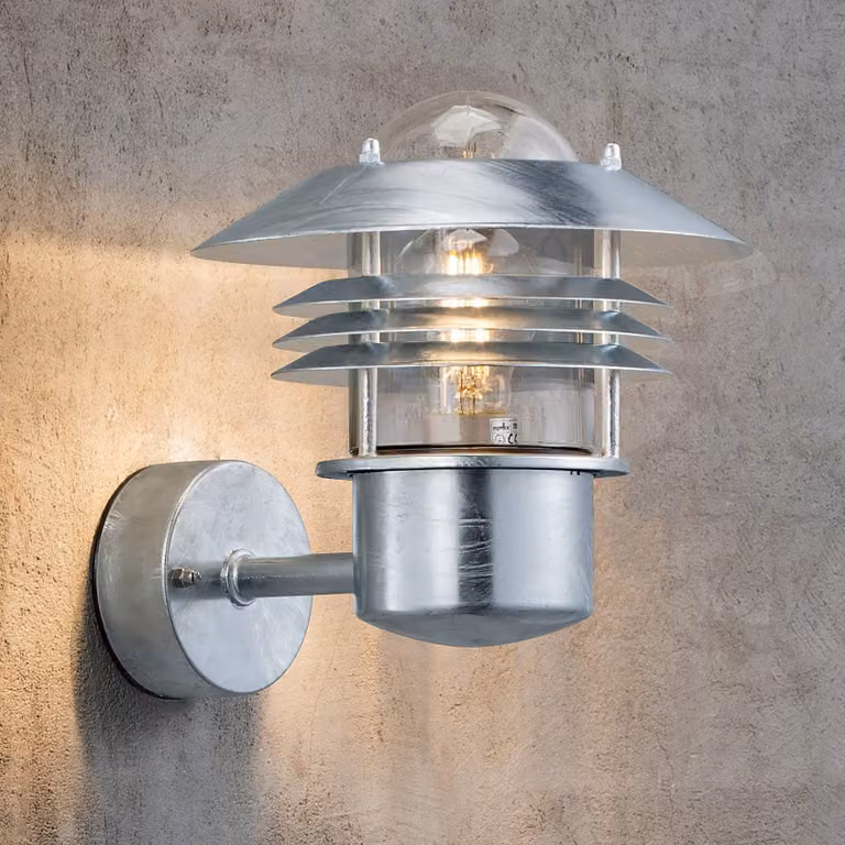 Nordlux Applique da esterni VEJERS, Alluminio / Grigio / Zincato, Metallo, Moderno, Applique da esterni