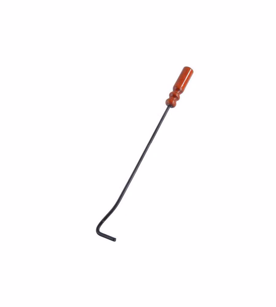 Mille Attizzatoio Camini 55 cm Acciaio Grigio Impugnatura Legno