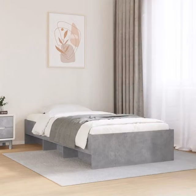 Giroletto vidaXL in legno multistrato grigio con doghe fisse L/P/H: 190 x 90 x 35 cm – 1