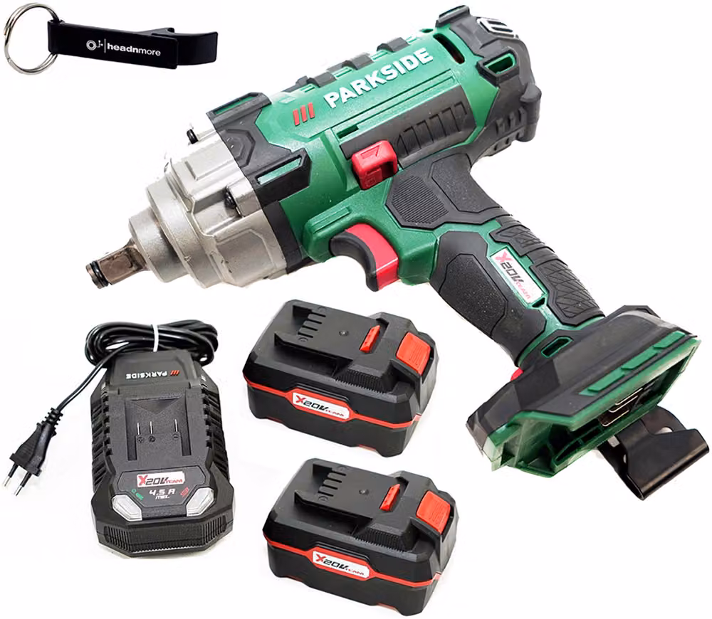 PARKSIDE® Avvitatore a impatto a batteria 20 V PASSK 20-Li / incl. 2 batterie (4 Ah) e caricabatteria (4,5 A)