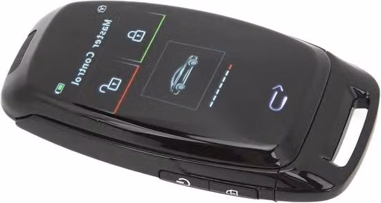 Chiave elettronica LCD con schermo touchscreen e Bluetooth 5.0 per ingresso senza chiave, colore nero