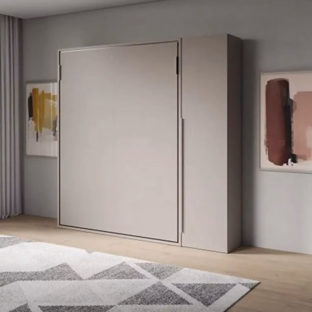 Letto matrimoniale a scomparsa Versia Itamoby con armadio a 1 anta colore grigio argilla 160x200 cm – 2