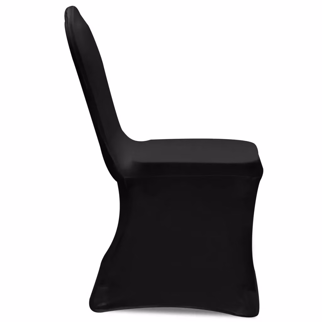 Set di 50 coprisedia elasticizzati vidaXL neri per sedie da pranzo lavabili – 2