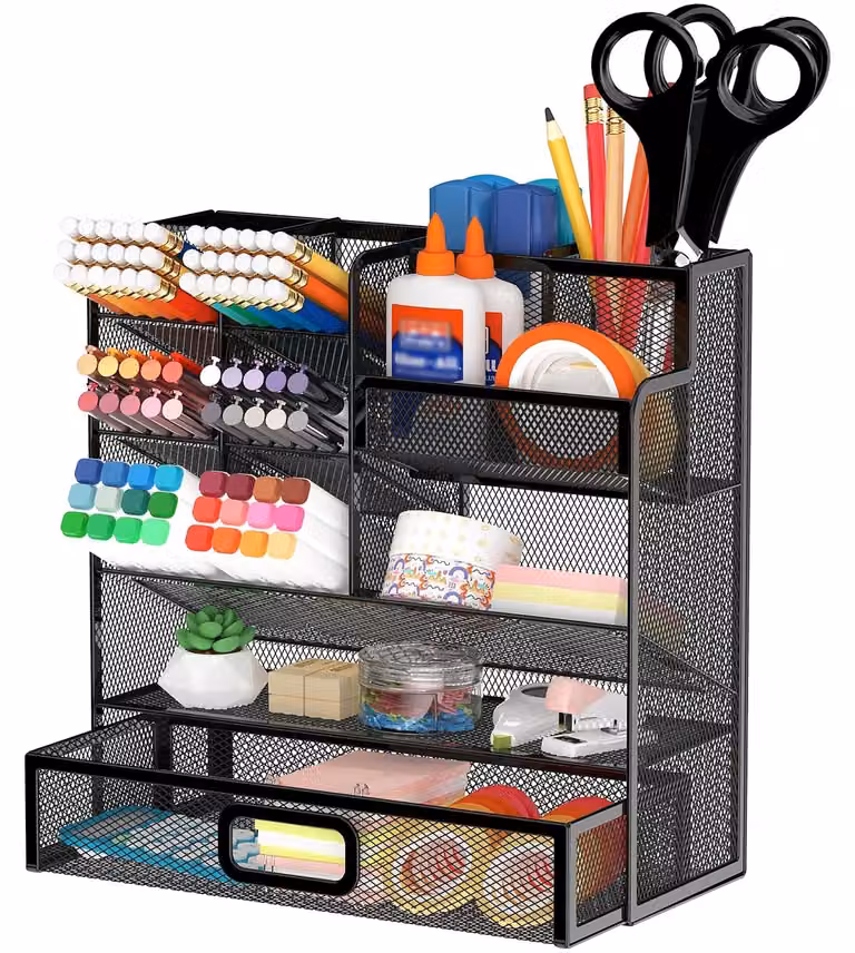 Solidchoice - Organizzatore da scrivania multifunzionale con cassetti e scomparti