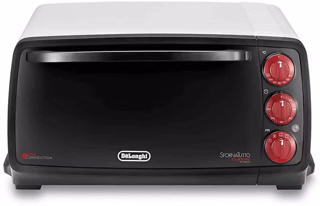 Fornetto elettrico De'Longhi Sfornatutto EO14902.W da 14 l, Bianco e Nero, 1400 W con Grill e Funzione Convezione – 1
