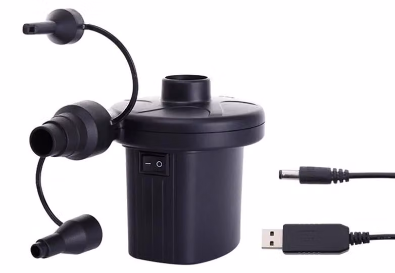 Pompa d'aria portatile multifunzionale elettrica materassino per pneumatici USB indossabile