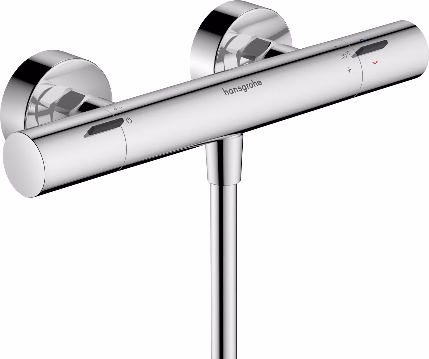 hansgrohe Ecostat Fine Thermostat de douche, apparent, 1 consommateur, 13324000, 13324000