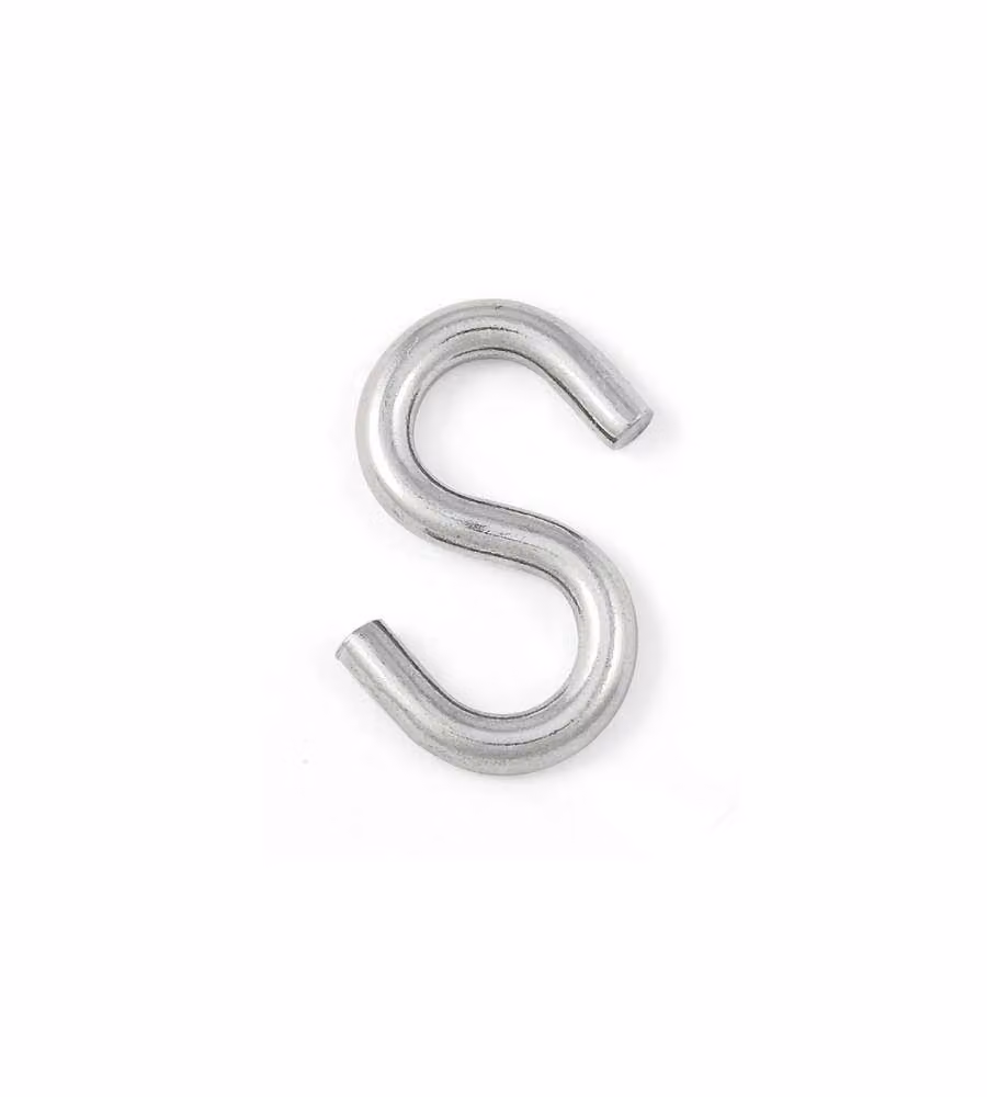 Gancio a S Diam. 5 mm. in acciaio Inox A4 - AISI 316 - 3 pz.