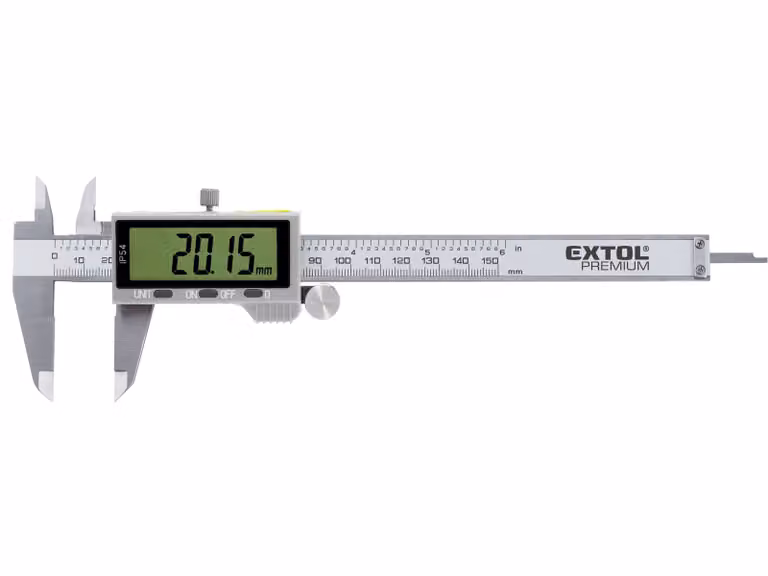 Bilancia Extol Premium 8825221 digitale in acciaio inox, 0-150 mm, IP54