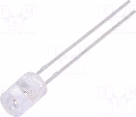 5 LED, 1,6÷2,4V, 5mm, 20mA, 460mcd, 110°, LL-503YC2Q-4C, diodi LED a montaggio traversa (THT), 5mm, giallo