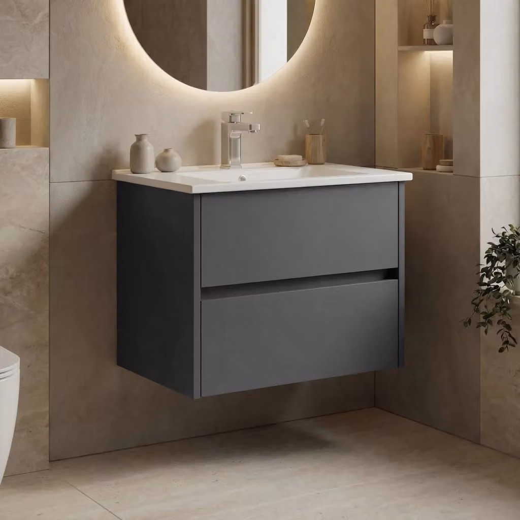 Mobile lavabo Side 65 v2 Hanah Home, Antracite opaco, L/P/H: 65 x 45 x 52 cm – 2