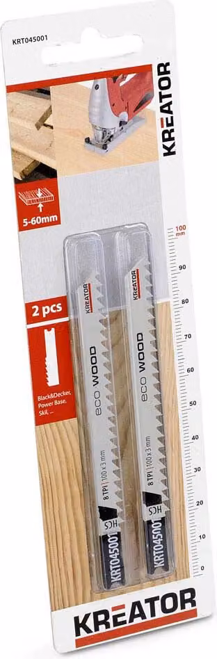 Lama per seghetto alternativo in legno HSC Eco a forma di U - 2 pezzi