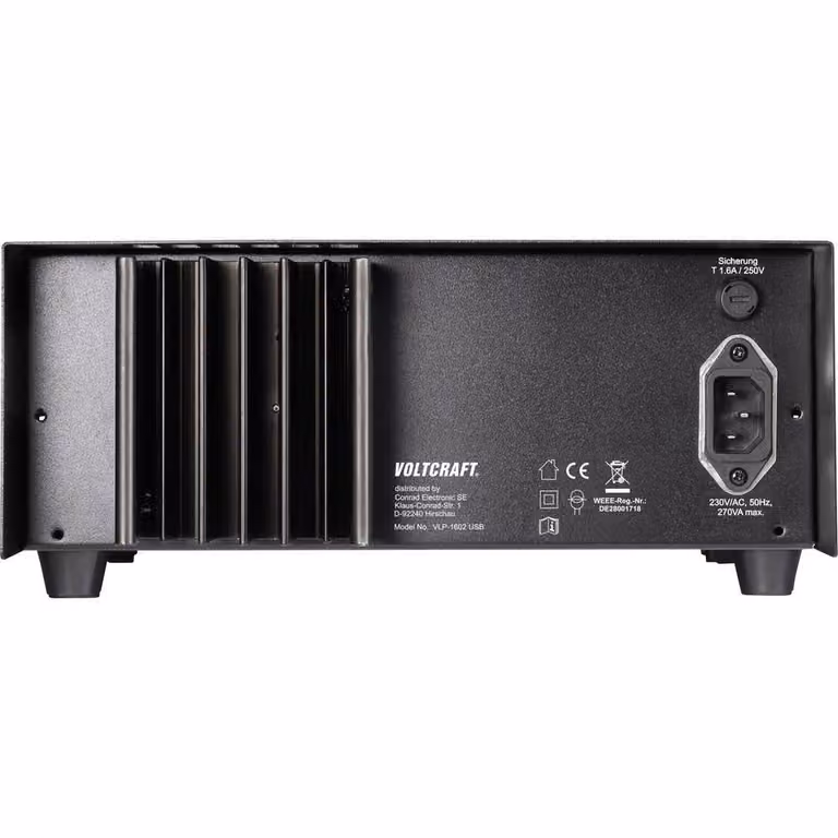 VOLTCRAFT VLP-1602 Alimentatore da laboratorio, regolabile 0 - 60 V 0,01 - 1,5 A 123 W OVP Numero di uscite 3 x (VC-8146855)