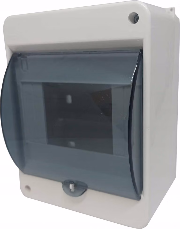 Quadro di distribuzione piccolo montato in superficie 5 moduli Trasparente, scatola portafusibili Scatola di distribuzione