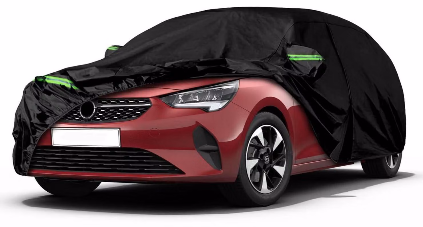 Copertura impermeabile per auto, adatta ai modelli Opel Corsa D, E e F, sia a 3 che a 5 porte, tipo hatchback, ideale per tutte le condizioni atmosferiche e per la copertura completa dell'auto