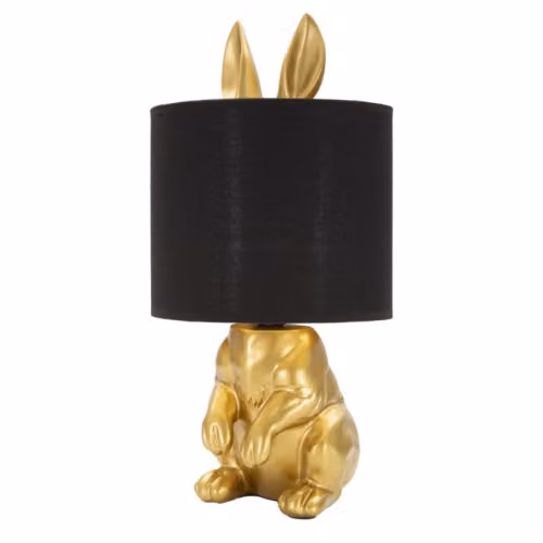 Lampada da tavolo abatjour CONIGLIO dorato CM Ø 20X43 Mauro Ferretti
