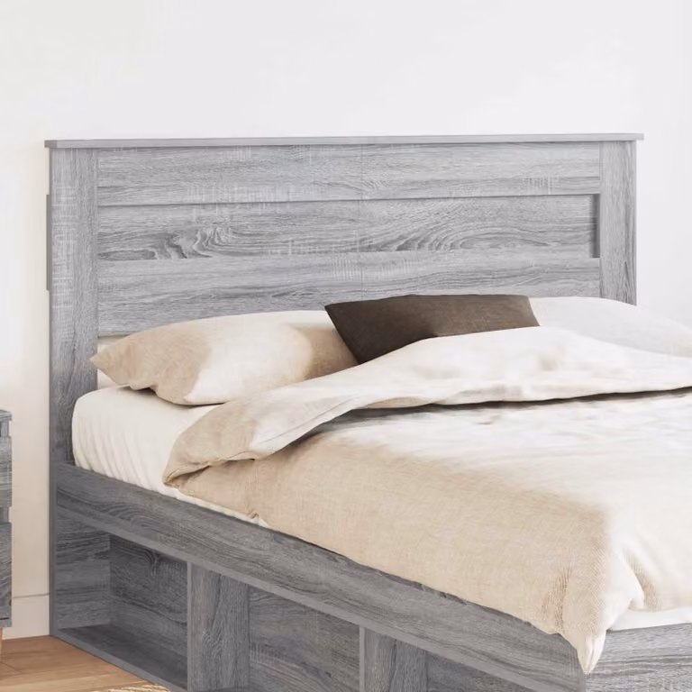 Testiera per letto vidaXL in legno ingegnerizzato grigio stile minimalista