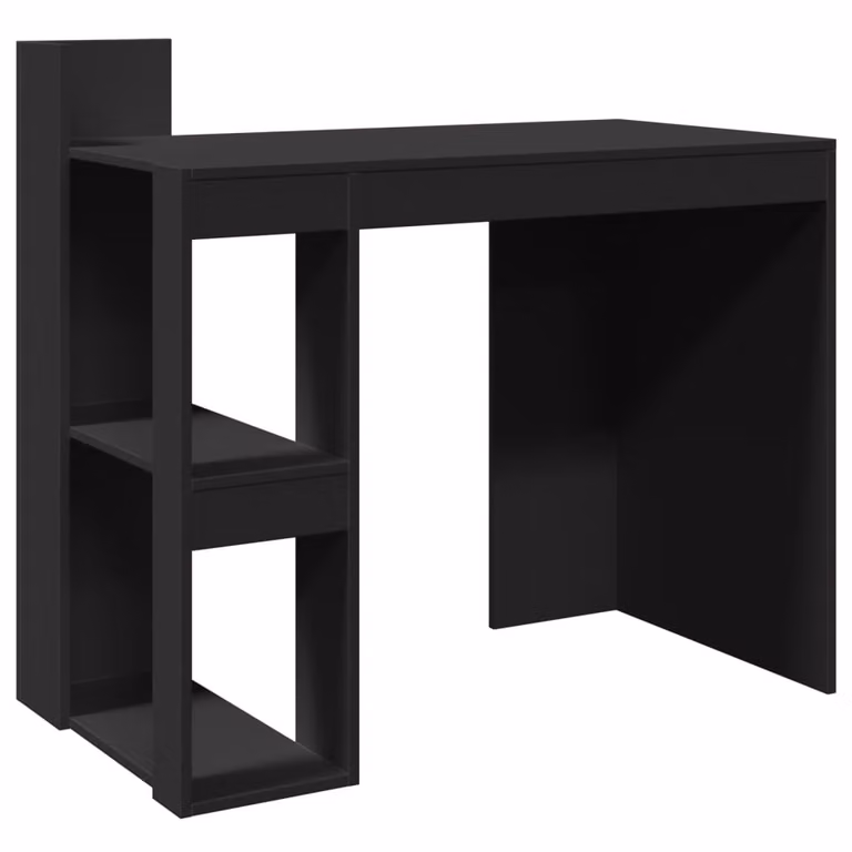 Scrivania Ufficio Nera 103,5x56,5x94 cm in Legno Multistrato