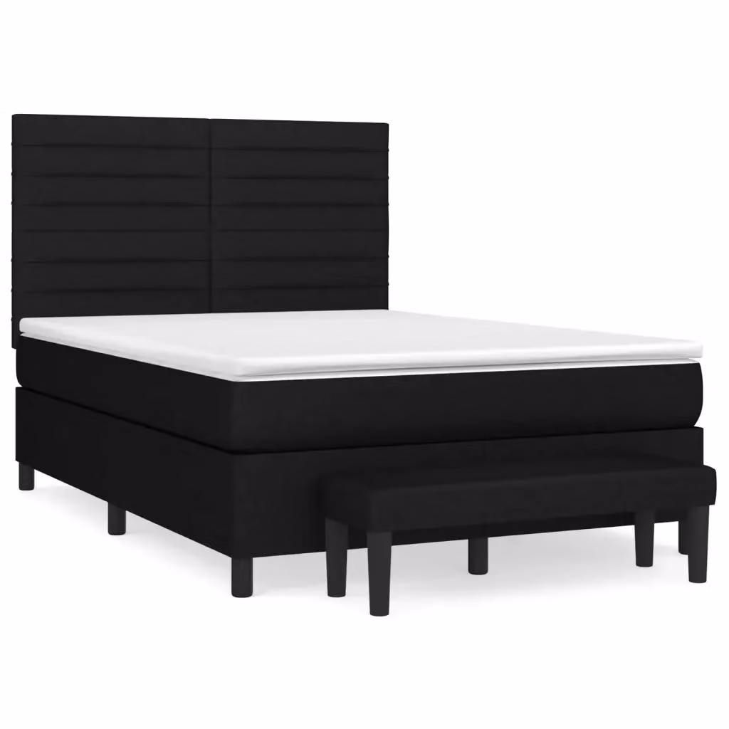 Letto Ibrido con Giroletto a Molle e Materasso vidaXL, Colore Nero e Bianco, L/P/H: 140 x 200 x 28 cm – 2