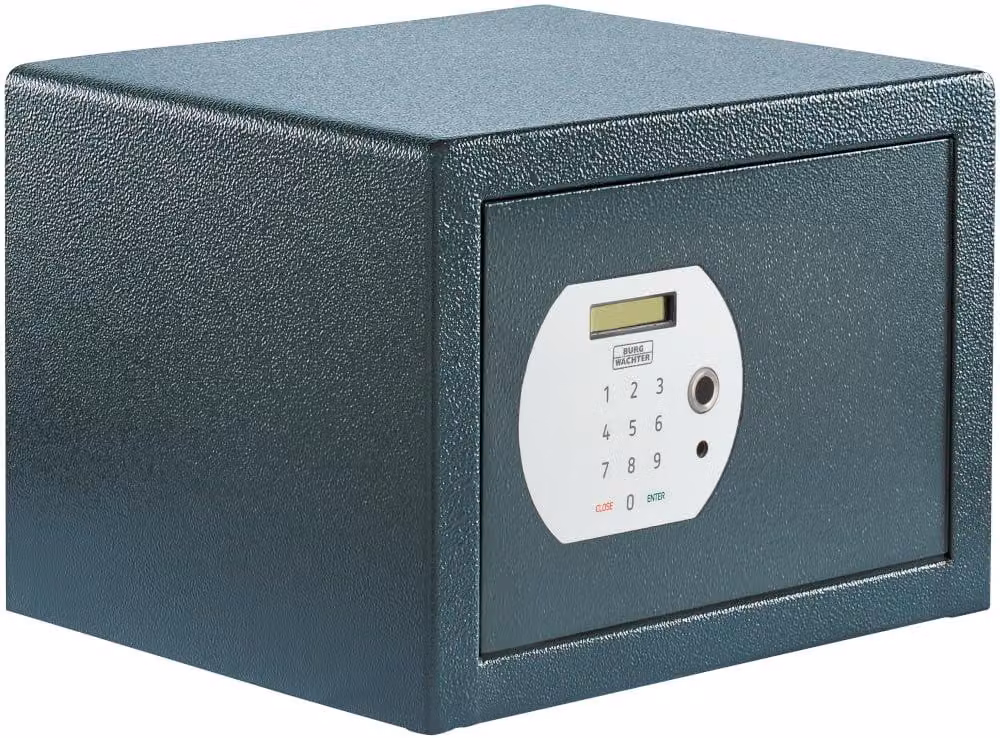 Cassaforte per mobili, con serratura elettronica a combinazione e riconoscimento impronte digitali - Capacità: 20,6 litri - Acciaio legato - Colore: antracite - Cassaforte per uso domestico e d'ufficio